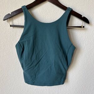 Lululemon High Neck Align Tank - Ribbed Green Jasper - Size 6